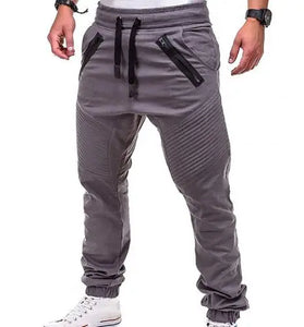 HOT SALES!!! New Arrival Men Fashion Drawstring Zip Strips Pockets Ankle Tied Long Pants Sports Trousers Wholesale Dropshipping