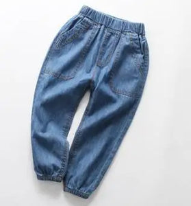 Kids Jeans for Girls Boys Jeans for Girls Soft Summer Spring Pants Casual Loose Blue Trousers Jeans Children Jeans
